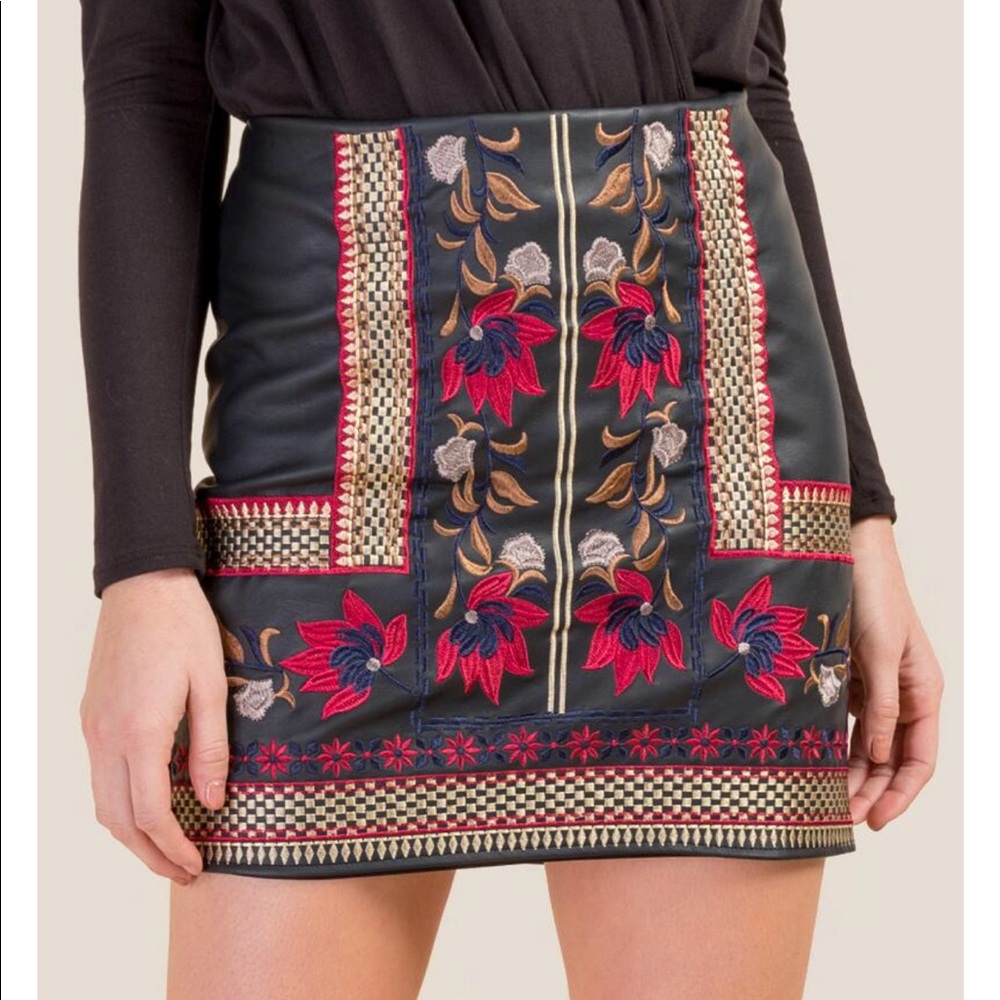 Brand New Francesca’s faux leather skirt